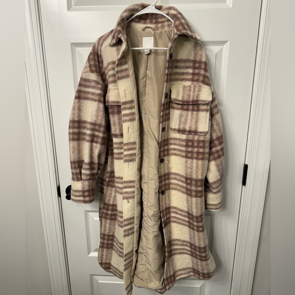 H&M neutral, plaid jacket